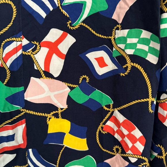 NWT Crown&Ivy Nautical Flags Blouse - Picture 2 of 10
